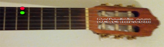 Gitar 6.tel Mi (E) notası.