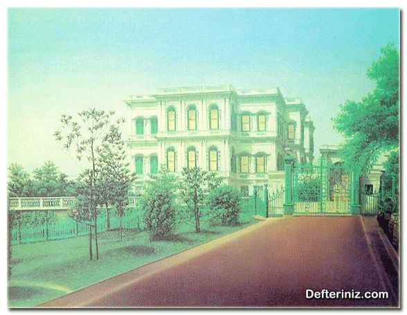Batılılaşma dönemi Türk resim sanatına bir örnek daha. Hüseyin Giritli, ‘Yıldız Sarayı Bahçesi’(detay) 65x81 cm.