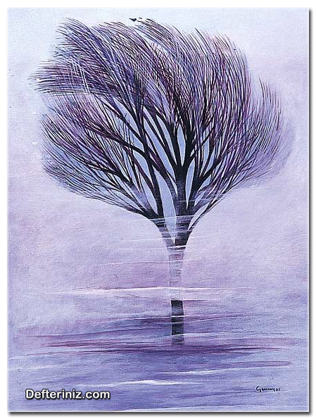 Gencay Kasapçı, Ağaç (1995) 60x80 cm.