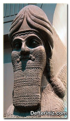 Asurlular sanatından bir örnek. Lamassu, Asur.