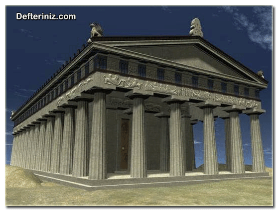 Yunan sanatından bir örnek. Assos Athena Tapınağı (Dor Nizamı).