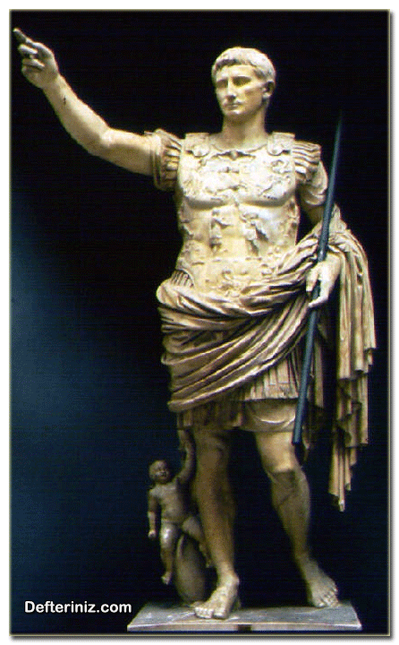 Roma heykel sanatından bir örnek daha. Augustus Heykeli.