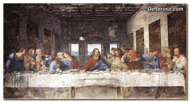 Rönesans sanatından bir örnek daha. Son Akşam Yemeği, 1498, 460 x 880 cm.