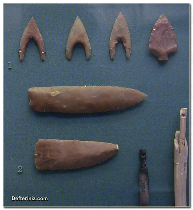 Mısır döneminden savaş silahları (British Museum).