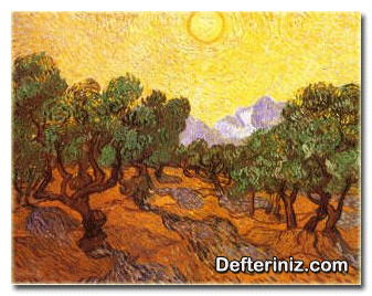 İzlenimcilik (empresyonizm) sanat akımından bir örnek daha. Zeytin Ağaçları Vincent Van Gogh.