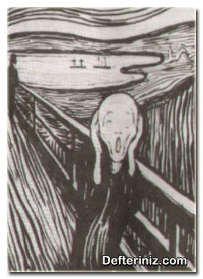 Dışavurumculuk (ekspresyonizm) sanat akımından bir örnek daha. Çığlık Munch (1895).