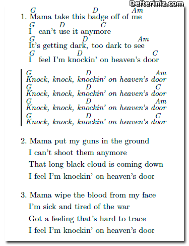 Knockin’ On Heaven’s Door