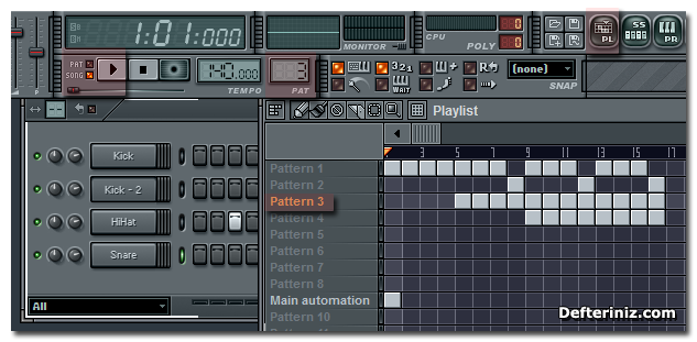 FL Studio (Fruity Loops) basit loop örnek - 2.